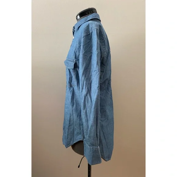 [Boy. by Band of Outsiders] Chambray Button Down Shirt - ASO Emma Watson - Picture 3 of 6